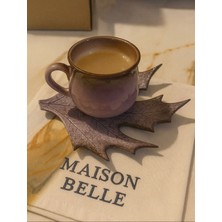 Yerel Üretici Maison Belle Özel Seri🍁yaprak Tabaklı Fincan