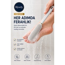 Riody Silikon Ayak Temizleme Fırçası Uzun Saplı Ayak Bakım ve Masaj Fırçası