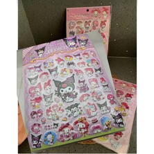 Empressco Sanrio 1ADET Kawaii Büyük Boy Kabartmalı Sticker 55 Adet Sticker ve Boyama Kağıdı Lüx Sevimli - Fiyatı, Yorumları