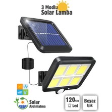 Empressco 120 LED Sensörlü Güneşli Sokak Lambası, 4,5m Kablo, 3 Mod