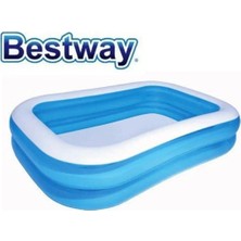 Bestway Büyük Dikdörtgen Şişme Havuz 2.62×1.75×51 Cm, Eğlence ve Serinlik Için Ideal