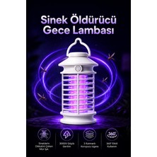 Seyutech Sinek Öldürücü Gece Lambası Şarjlı  360 Derece Etkili Mor Işıklı Masaüstü Asılabilir Sivrisinek Yok Edici