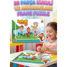 Farbu Games 35 Parça Kukuli ve Arkadaşları Çocuk Frame Puzzle Eğitici ve Eğlenceli Çocuk Yapboz