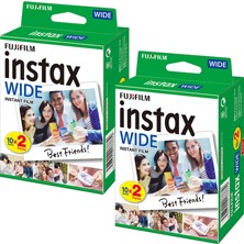 Fujifilm Instax Wide 20'li Film 2'li Set 40 Poz Geniş Açı Fotoğraflar İçin Keskin ve Net