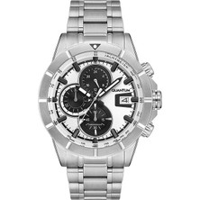 Quantum HNG1067.330 Quartz Çelik Gri Beyaz Kadran 45 mm Erkek Kol Saati