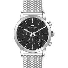 Slazenger SL.09.2460.2.02 Quartz Çelik Hasır Gri 45 mm Erkek Kol Saati