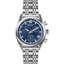 Quantum PWG1209.390 Chronograph Tüm Fonksiyonları Aktif 10 Atm Suya Dauanıklı Çelik Kasa Çelik Kordon Çizilmez Safir Cama Sahip Metalik Renk Erkek Kol Saati