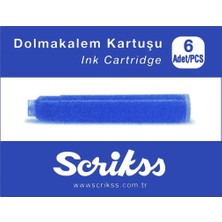 Scrikss Mavi Dolmakalem Kartuş 6'lı Mavi Renk Seçeneği ile Yazı Deneyiminizi Zenginleştirir