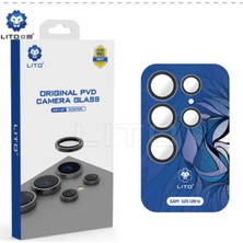 Lito Samsung Galaxy S25 Ultra Kamera Lens Koruyucu Silver Blue