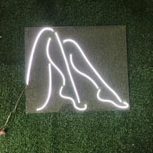 Deccor Evim Kadın Bacak Neon LED Duvar Aydınlatma 60X50