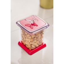 Akrilik Fuşya 12 Li Baharat Kavanozu & Baharatlık & Baharatlık Seti 200 ml ( Cam Değildir )