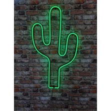 Deccor Evim Neon LED Aydınlatma Kaktüs Neon LED  -Cactus Model