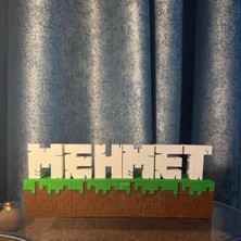 ESM 3D Isme Özel Minecraft Blok Dekor 6-7 Harf