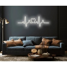 Deccor Evim Ritimli Kalp Kalp Ritmi Neon LED Duvar Aydınlatma