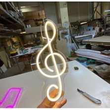 Deccor Evim Müzik Sol Anahtarı Neon LED Tabela