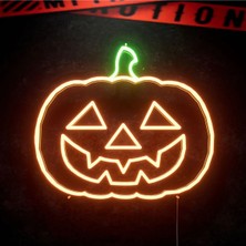 Deccor Evim Balkabağı - Halloween Cadılar Bayramı Neon LED Şekiller
