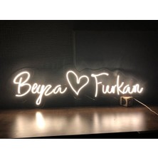 Deccor Evim Nişan Organizasyon Için Çiftlerin Isimli Neon LED Özel Tasarım