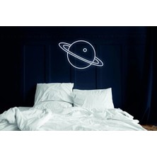 Deccor Evim Uzay Saturn Neon LED Duvar Aydınlatma
