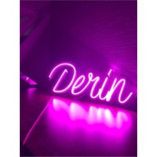 Deccor Evim Kişiye Özel Isimli Neon LED Işıklı Yazı (Açıklamayı Okuyunuz)