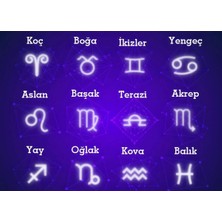 Deccor Evim Burç Sembolu Neon LED Işıklı Yazı (Istediğiniz Burç Sembolunu Sipariş Verdikten Sonra Belirtiniz)