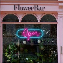 Deccor Evim Neon LED Tabela Open Açık
