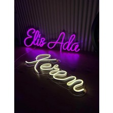 Deccor Evim 1 Harf Fiyatıdır Isimli Neon LED Işıklı Yazı