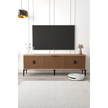 Evmo home 3503 Neva Modern Tasarımlı TV Ünitesi 150 cm 3 Kapaklı Kaplan Sepet Suntalam