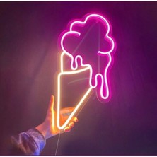 Deccor Evim Ice Cream Dondurma Neon LED Tabela