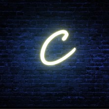 Deccor Evim Tek Harf Neon LED Işıklı Yazı