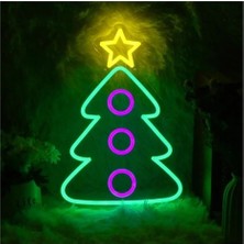 Deccor Evim Yeni Yıl Konsepti Çam Ağacı Neon LED