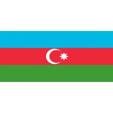 BAYRAKAL Azerbaycan Bayrağı 50 x 75 cm  Raşel Kumaş Renkli Desenli