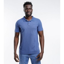 Slazenger SOHO I Erkek Polo Yaka Indigo Tişört