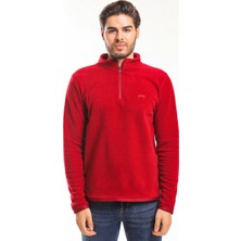 Slazenger SANNE IN Erkek Dik Yaka Fermuarlı Bordo Polar