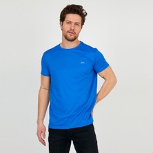Slazenger REPUBLIC Erkek Tişört Saks Mavi