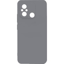 Zore Xiaomi Redmi 12C Kılıf Nvth Biye Silikon-Gri