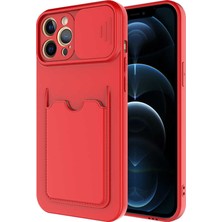 Zore iPhone 12 Pro Max Kılıf ​nvth Kartix Kapak-Kırmızı