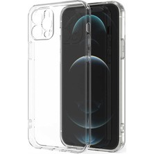 Zore iPhone 12 Pro Kılıf Nvth Kamera Korumalı Süper Silikon Kapak-Renksiz