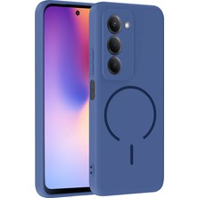Redmi 15 Kılıf M-Safe Şarj Özellikli Zore Meta Kapak - Lacivert