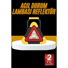 ÖNÇ - PRİME Reflektör Işıklı Ikaz Lambası Şarjlı Çok Fonksiyonlu Işıklı Üçgen Reflektör