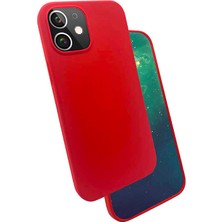 Zore iPhone 12 Uyumlu Nvth Silk Silikon-Kırmızı