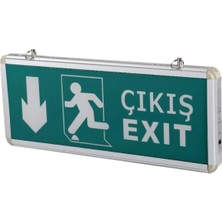 ÖNÇ - PRİME Cata 9167 Ledli Aşağı Ok Exit Çıkış Armatürü 3 Saat Akülü