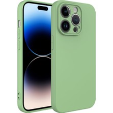 Zore Apple iPhone 14 Pro Max Kılıf Nvth Kamera Korumalı Mara Laaakan Kapak-Açık Yeşil