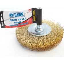 ÖNÇ - PRİME Hawk HA10131 Pimli Sarı Tel Daire Fırça 60X8 mm