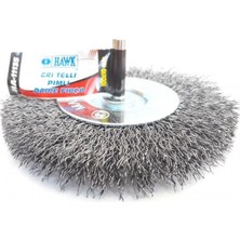 ÖNÇ - PRİME Hawk HA11135 Pimli Gri Tel Daire Fırça 100X10 mm
