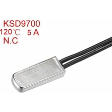 Maroces 120˚C Derece Termik Fuse Kablolu 120 Metal Termostat 5A KSD9700