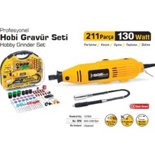ÖNÇ - PRİME Sgs 5260 Hobi Gravür Seti 130 Watt 211 Parça