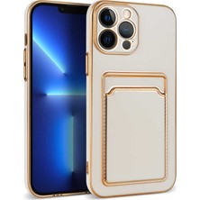 Zore Apple iPhone 13 Pro Max Kılıf Nvth Bark Kartlıklı Kapak-Beyaz