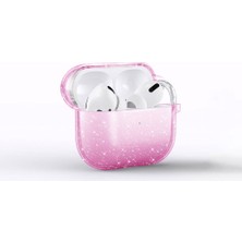 Zore Airpods 3. Nesil Uyumlu Nvth Allstar Airbag 32 Parlayan Simli Saydam Renkli Kılıf-Pembe
