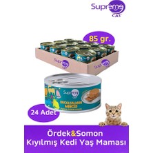 Supreme Cat Ördek & Somon Kıyılmış Konserve Kedi Yaş Maması 85 gr x 24 Adet