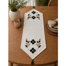 Livera Home Modern Punch Nakışlı Lüks Masa Runner & Amerikan Servisi